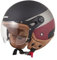 KSK Casque Jet JET SEVEN Noir & bordeaux