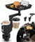 Ruucy Auto Getränkehalter Tisch Tablett Dehnbar, 360° Verstellbares Auto Tisch mit Getränkehalter & Handyhalterung, Universel Auto Multifunktionstisch Snacktablett Auto Organizer für Auto Becherhalter