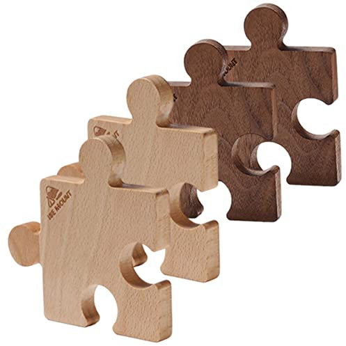 MILISTEN 4 Puzzle-Untersetzer aus Holz Untersetzer für Becheruntersetzer holzuntersetzer verbrühsichere Tassenuntersetzer einzigartige Untersetzer Nussbaum