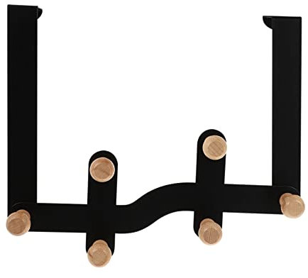 Gatuida 6 Door Hook Back Door Hanger Metal Clothes Hangers Hooks for Clothes Towel Racks for Bathroom Door Hanger Hook Door Towel Hanger Purse Hooks Over Mirror Dropshipping Wood
