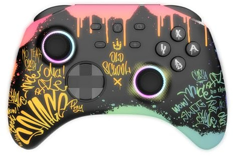 Freaks and Geeks -Manette Sans fil RGB - Old School - Switch - pc