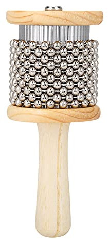 flexman Kleine Cabasa, 7,3 X 2,6 Zoll Handschüttler aus Holz, Cabasa Schlaginstrument, Standard Cabasa für Schüler, Kinder, Kinder