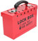 Lockout Tagout Box, Safety Padlock Rack Management Station Steel Plate Portable Group Lock with 12 Padlocks Slots Heavy Duty for Hasps Circuit Breakers High Temperature Spray