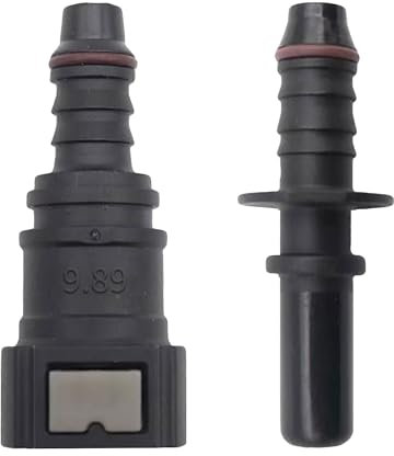 2pcs Raccord durite Essence, Connecteur de Tuyau de Carburant Droit Femelle,9.89 Tuyau de Ligne de Carburant Raccord Rapide id8 Raccord Rapide Traversant Raccord de Voiture