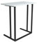URBNLIVING Wood Laptop Table Portable C-Shape Computer Stand with Metal Legs, Ideal for Home Office Use, Providing Convenience and Style (White)