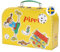 Pippi Langstrumpf Pippi Pappkoffer Gelb 25 cm – Kinderkoffer mit Illustrationen perfekt für Spiel und Abenteuer