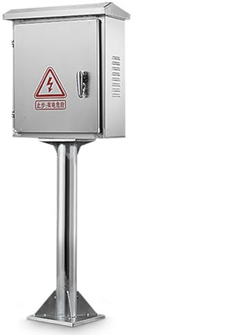 Weatherproof Outdoor Stainless Steel Electrical Box Enclosure - Floor Mounted Metal Junction Box for Universal Electrical Projects, with Mounting Plate and Distribution Protection