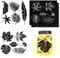 CHGCRAFT 4Pcs Leaf Silhouettes Laser Cutouts Decals Maple Leaf Mason Jar Decor Ornaments Dragon Scrapbook Paper Cuts Jar Cutouts Window Decals Glass Wall Art Mural Home Decorations