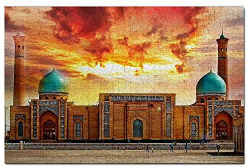 Usbekistan Puzzle 1000 Teile Hazrati Imam Moschee Taschkent Usbekistan Puzzlespiel Kunstwerk Reisesouvenir 70x50CM