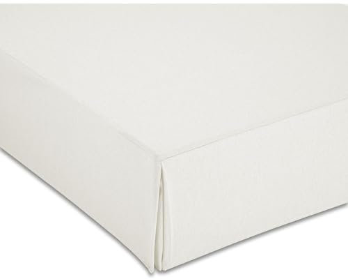 ECOMMERC3 | Cubre Canape Cama 140 Tamaño Faldon Cama 140X190/200 cm - Cubre Canape Color Blanco Ajuste Antideslizante y Transpirable 100% Made in Spain