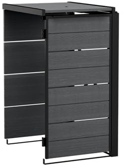 Keter Bin Hideaway Extension Kit | Fits 240L Wheelie Bins | Evotech Wood-Look Finish | Weatherproof & Maintenance-Free | Steel Frame | For Use with Keter Hideaway Base Unit