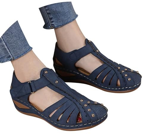 Sandales de Randonnée Femme Été Nu-Pieds Sandales Sport D'extérieur Bout Fermé de Marche Trekking