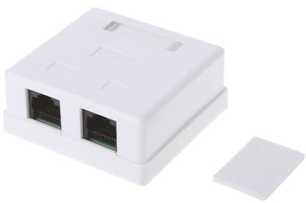 Geavonyg Placa De Pared Ethernet Placa Pared Keystone con Acoplador RJ45 Insertar Femenino A Cat5e