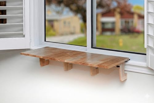 AD Furnishes Original SillMate Window Plant Shelf, 31.88x 13.77 Sill Shelf for Plants - Verify Sizing First - Cat Perch - Renter Friendly No Drilling/Damage - Sill Extender for Plants (81 x 35cm)