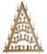 Handwerkskunst aus dem Erzgebirge - Schwibbogen Natur - Dekoration - 53cm x 66cm - Holz - LED - Indoor - 1 Schwebeengel - 3kg - 220-240V - Soft White - 3000K