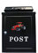 ARBORIA Postbox Letterbox Wall Mounted Mailbox Lockable Letter Mail Post Box Agricultural Red Tractor Design Style Secure Fashion Garden Outdoor Post Box
