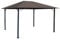 Quick Star Pavillon Tonnelle de Jardin en métal Bruin Gris 3 x 4 m