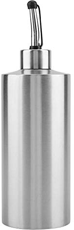 Dispenser per bottiglie di olio in acciaio inox, oliera bottiglia stoviglie per contenitori di olio e aceto, 550ml (A)