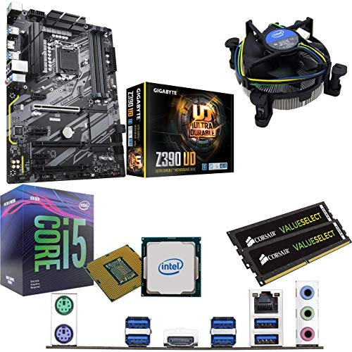 Components4All Intel Coffee Lake Core i5 9400F 2.9GHz (4.1GHz Turbo) CPU, Gigabyte Z390 UD Motherboard & 8GB 2400MHz Corsair DDR4 RAM Pre-Built Bundle