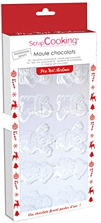 ScrapCooking - Moule Rigide Chocolats de Noël - Empreintes Père Noel - Accessoire Pâtisserie Qualité Professionnelle - 6751