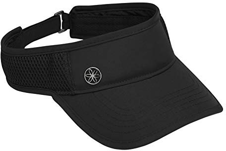 Gaiam Visor Hat for Women & Men - Performance Outdoor Ball Cap, Dry Fit Sweat Headband, Pre-Shaped Bill, Adjustable Size (Running, Baseball, Sun, Hiking, Yoga, Golf, Tennis, Sports & Fitness) - Black