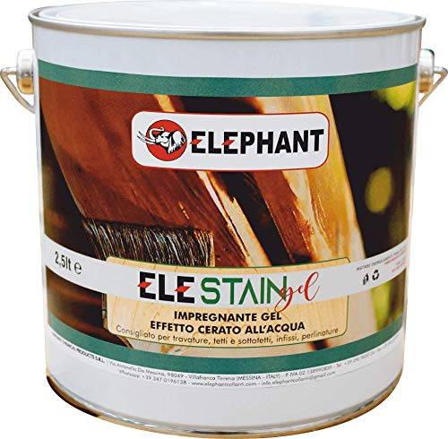 Ele Stain Gel - Barniz efecto encerado al agua, 2,5 l, color nogal oscuro
