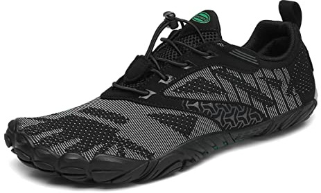 SAGUARO Chaussures de Trail Homme Femme Chaussures Minimalistes Légère Flexible Chaussures Aquatiques Souple Confortable Barefoot Shoes pour Running Gym Training Fitness, Noir 42 EU