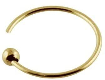 Ringe 750er Echtgold Goldpiercing Nasenpiercing Piercing Nasenring Echt 750 Gold Durchmesser 8 mm Intim Tragus Helix Septum neu modern modisch extravagant exklusiv Stärke 0.6mm 45062-8