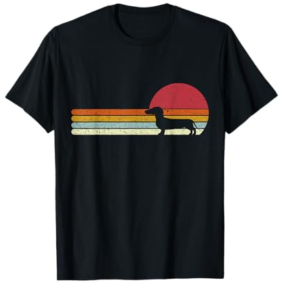 Dackel Silhouette Sonnenuntergang für Hundebesitzer T-Shirt