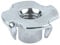 T-Nuts M6 (Pack of 10) Tee Claw Insert Nut 4-Pronged Alloy Steel Zinc Plated 4-Pin for Wood Woodworking Furniture Rock Climbing Holds Cabinets DIN1624 (9mm x 19mm)