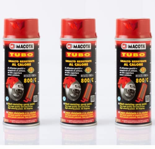 Spray anti-calorique rouge - Lot de 3 x 400 ml résistant aux hautes températures
