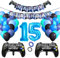 Luftballons Geburtstagsdeko Junge 15 Jahre, Techextra Videospiel Game Party Geburtstag Dekoration Zubehör Set mit Happy Birthday Banner für 15. Jahr Jungen Ballon Geburstag Deko (15 Jahr)