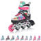meteor® Inlineskates 4in1 Kinder Inliner Rollschuhe Roller Blades Quad Skates Carbon Kinder Inlineskates Verstellbar Schuh Big Wheels