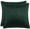 PiccoCasa Decorative Velvet Soft Cushion Covers Pack of 2, Square Solid Throw Pillow Covers for Sofa Couch Bedroom - 50x50cm/20x20 Inches Hidden Zipper Cushion Covers Dark Green