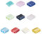 500 cuentas cuadradas de cristal de 5 mm, cuentas de Tila de 10 colores, 2 agujeros, cuentas espaciadoras sueltas brillantes, cabujones para hacer joyas