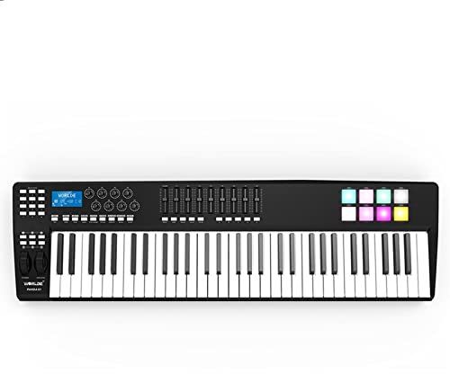 electronic piano 61 Portable 61-Key USB MIDI Keyboard Controller 8 RGB Colorful Backlit Trigger Pad