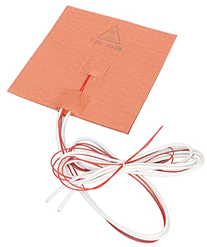 3D Drucker Silikon Heizkissen, NTC 100K Thermistor mit Selbstklebender Rückseite, Gleichmäßige Erwärmung, Hohe Temperaturbeständigkeit, Heizplatte 150 X 150 MM, 3D Drucker Zubehör(12V 150W)