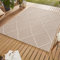 SIMPEX Outdoor Teppich Boho Design, Beige, 160 x 230 cm - Boho-Stil für Küche, Balkon, Terrasse, Garten & Picknick