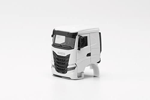 herpa Parts Service, Cab Iveco S-Way 2 Pieces, true to its original scale of 1:87, Car Model, Model Building, Decoration, Accessories For Miniature Models Made Of Plastic, Colour: white
