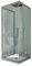 Box doccia 3 lati scorrevole 75x75x75 CM H 200 Vetro Trasparente Profilo Silver mod. Kolors Trio