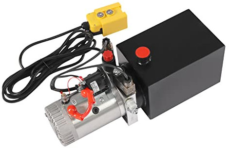 Centralina idraulica 6 Quart Pompa idraulica a doppio effetto 3KW 12V DC Pompa idraulica elettrica Unità di alimentazione con serbatoio dell'olio per autocarro con cassone ribaltabile Telecomando di