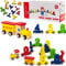 Martom Holzeisenbahn Holzeisenbahn Set Magneteisenbahn-Set Hölzernes Zahlenzug-Set Digitale Autos Spielzeug, Weihnachtszug Holz Zug, Kinder-Weihnachtszug Holz-Zug Lernspielzeug, Montessori Spielzeug