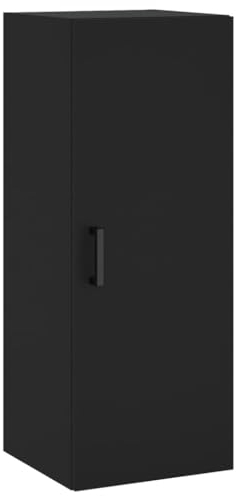 vidaXL Wandschrank, Hängeschrank mit viel Stauraum, Wandmontage Badezimmerschrank, Aufbewahrungsschrank für Wohnzimmer Schlafzimmer, Schwarz