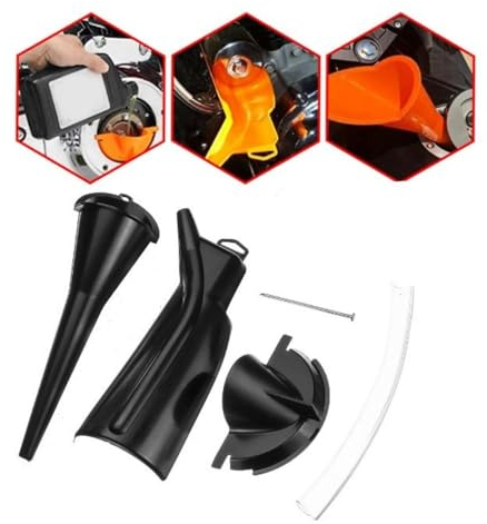 Antip-Tools Juego de embudo de aceite universal para Harley Davidson Touring Dyna Softail Sportster (juego de embudo de aceite, negro)