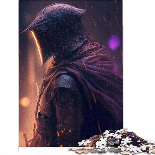 1000-teiliges Puzzle für Erwachsene und Kinder, Ritter-Puzzles für Erwachsene, Kinder-Karton-Puzzles, nachhaltiges Puzzle für Erwachsene | Spiele Heimdekorationspuzzle (26x38cm)