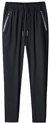 Leichte Jogginghose Für Herren Trockenlauf Wanderhose Sportliche Trainingshose Mit Taschen Hose Frühling Sommer Atmungsaktiv Komfort Männer Vielseitige Elastische Outdoorhose Langes (BK3, XXXXXXXL)