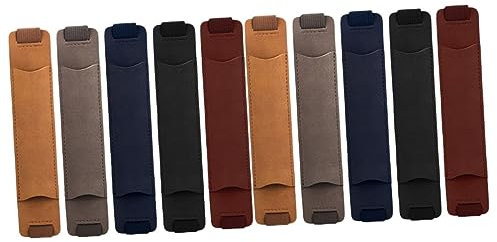 TEHAUX 10stücke Teiliges Elastische Stifthalter Aus Pu-leder Verstellbare Pen Sleeves Für Notizbücher Und Tablets Eleganter Stiftschutz Für Büro Und Reisen