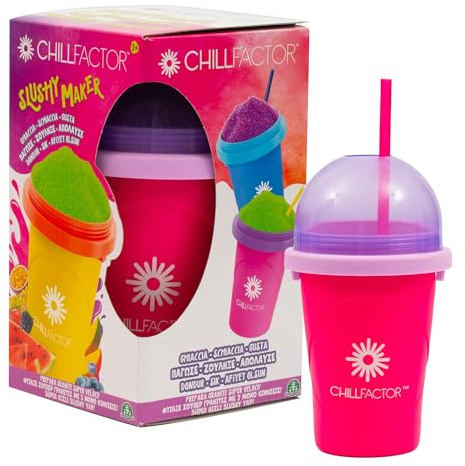 Giochi Preziosi Chill Factor- Il Bicchiere Che Ti Permette Di Creare Deliziose Granite Senza Ghiaccio E Frullatore, Colore Rosso, Per Bambini A Partire Dai 4 Anni