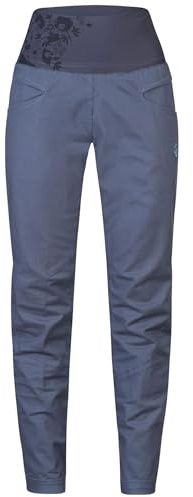 Rafiki Massone - Pantalones de escalada para mujer, transpirables, de algodón elástico, cómodos y duraderos, ideales para rocas, salas y ocio, azul, S