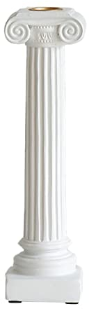 Deko Wohnzimmer Griechischer europäischer Stil römische Säule Aromakerzenhalter kreative Ornamente Heimdekoration MäNner Geschenke Geburtstag Zimmer Deko Teenager (White, One Size)